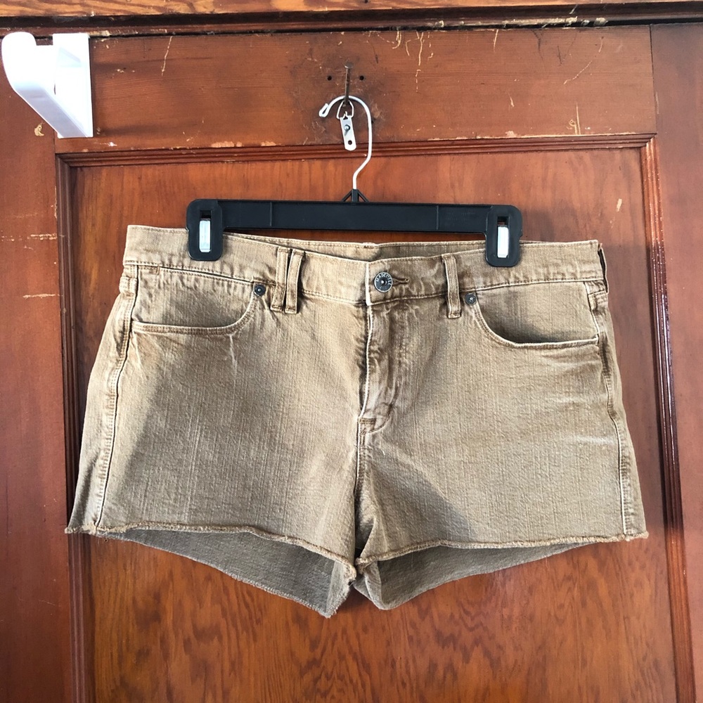 Madewell Tan Cutoff Denim Shorts